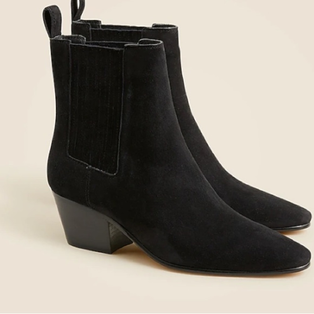 J Crew Piper ankle boots in suede size 9.5 NEW black
